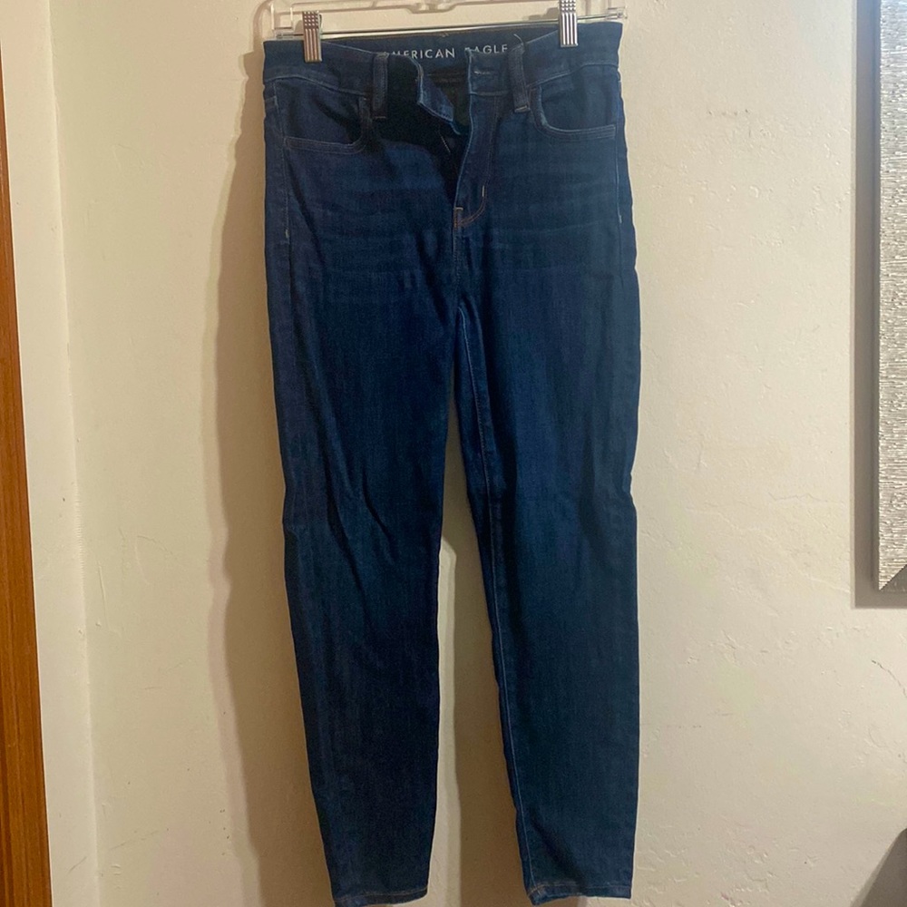 American Eagle dark wash skinny jeans size 4 x-short
